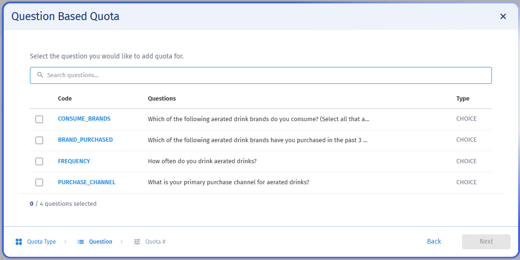 1 - Question Based Quota surveys